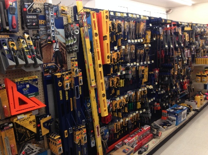 Overisel Lumber rack of hand tools
