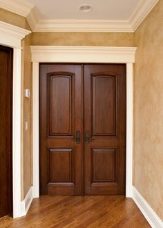 Door with trim and moulding